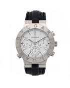 Bulgari, Diagono, réf. CH 40 PL, montre chronographe à rattrapante en platine Mouvement: cal. MVA