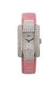 Chopard, Strada, réf. 41/6847/5280, montre petite seconde en or gris 750 avec cadran et lunette pavé
