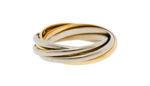 Cartier, Trinity, bague 3 ors 750 composée d'une multitude d'anneaux, doigt 51-11