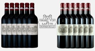 Ch. Lafite Rothschild, 2009 et 2016, Pauillac, 1er grand cru classé, 12 bts (caisse en bois d'origin