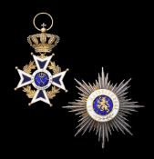 Royaume des Pays-Bas. Ordre d'Orange-Nassau, créé en 1892, ensemble de Chevalier Grand-Croix. Plaque