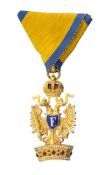 Empire austro-hongrois, Ordre de la Couronne de Fer, restauré en 1816, insigne de 3ème classe en or