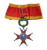 Vatican, Ordre de Saint Grégoire Le Grand, fondé en 1831, croix de Commandeur en vermeil et émail, p