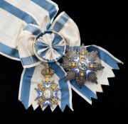 Royaume de Serbie, Ordre de Saint-Sava, créé en 1883, ensemble de Grand-Croix (1ère classe) du 2ème