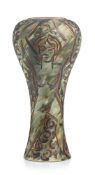 Vase en terre cuite peinte, par Patrick Bocca Rossa et Marc Piano, Vallauris, XXe s., à décor incisé