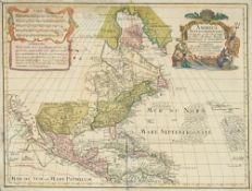 \[AMÉRIQUE\]. DE L'ISLE (Guillaume). America Septentrionalis. Venalis Prostat Auguste Vindelic apud