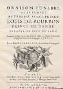 BOURDALOUE (Père Louis). Oraison funèbre de tres-haut et tres-puissant Prince Louis de Bourbon, prin