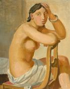 Maurice Barraud (1889-1954), "Le modèle nu III", huile sur toile, signée, contresignée au verso, 74x