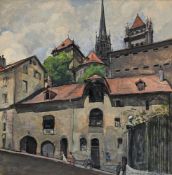 Alexander Benois di Stetto (1896-1979), Vue de la Cathédrale Saint-Pierre depuis la rue Verdaine, 19