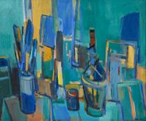 Jean Cornu (1915-2009), "La flasque", 1994, huile sur toile, signée et datée, contresignée et titrée