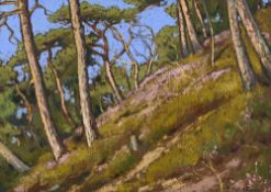 François Birbaum (1872-1947), Coteau aux pins, pastel sur papier, signé, 24,5x34,5 cm (à vue) P