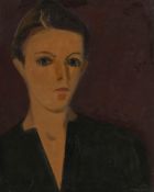 Albert Chavaz (1907-1990), Portrait d'une jeune femme, 1974, huile sur carton entoilé, signée et dat