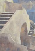 Rodolphe-Théophile Bosshard (1889-1960), "Chemin à l'Arcade", 1936, huile sur carton, signée et daté