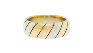 Van Cleef & Arpels, anneau 2 ors 750 et argent, signé, numéroté B5230, doigt 54-14