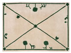 Diego Giacometti (1902-1985), La promenade des amis , 1985, tapis noué, signé et numéroté au dos 21