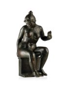 Aristide Maillol (1861-1944),  Léda , sculpture en bronze à patine brun-noir, monogr., cachets de fo
