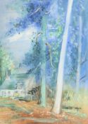 Jean Dufy (1888-1964), Le Moulin à Aubes d'Etourneau , aquarelle et rehauts de gouache sur papier,