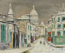 Maurice Utrillo (1883-1955),  Rue de la boulangerie Montmartre , 1927, huile sur toile, signée, 50,5