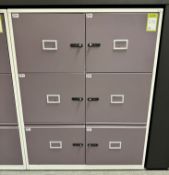 Steel 2-tone 4-door Locker, 1000mm x 480mm x 1280mm, 2 drawers, combination, no keys, open (location