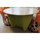Beech effect circular Meeting Table, 1200mm diameter x 700mm, with upholstered base and 4 - Image 3 of 6