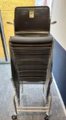 30 Boss Starr Chairs, with and without arms, various colours, with storage trolley (location in