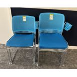 9 Boss Starr Chairs, 6 – with arms, 3 – without arms, turquoise (location in building: sixth floor