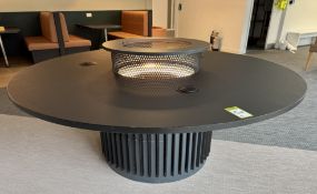 Circular Meeting Table, 2000mm diameter x 740mm, with central light and cable management (location