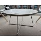 Orangebox Elan 06 circular Coffee Table, 800mm diameter x 450mm, white, with chrome legs and 2 - Image 2 of 4