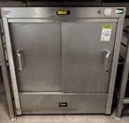 Buffalo Orion stainless steel double door Hot Cupboard, 760mm x 600mm x 840mm, 240volts (location in