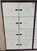 Steel 2-tone 6-door Locker, 1000mm x 480mm x 1680mm, 2 drawers, combination, no keys, open (location