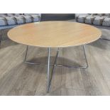 Orangebox Elan 06 circular Coffee Table, 800mm diameter x 450mm, with chrome legs (location in
