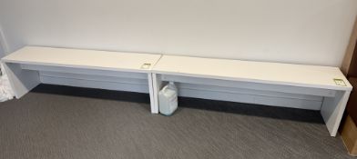 2 Benches, 1500mm x 350mm x 450mm, white (location in building: sixth floor)