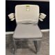 4 Boss Starr Chairs, with arms, grey base, white back (location in building: sixth floor room - Image 1 of 3