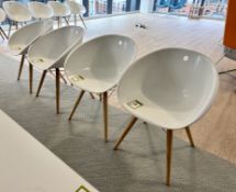 4 Pedrali Gliss tub type Meeting Chairs, white (location in building: sixth floor)