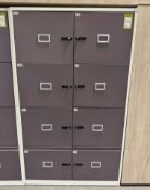 Steel 2-tone 6-door Locker, 1000mm x 480mm x 1680mm, 2 drawers, combination, no keys, open (location