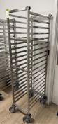 Stainless steel 20-tray Collection Trolley (location in building: sixth floor)