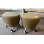 2 Orangebox Point-S mobile upholstered Stools (location in building: sixth floor)