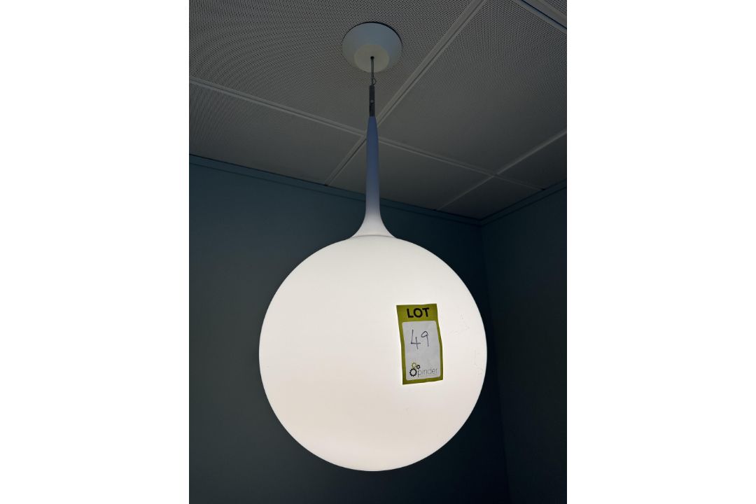 Frosted glass Ceiling Light (location in building: sixth floor) - Image 1 of 2
