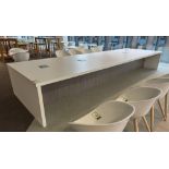 5-section Meeting/Breakout Table, 5000mm x 1500mm x 720mm, white, with cable management (location in