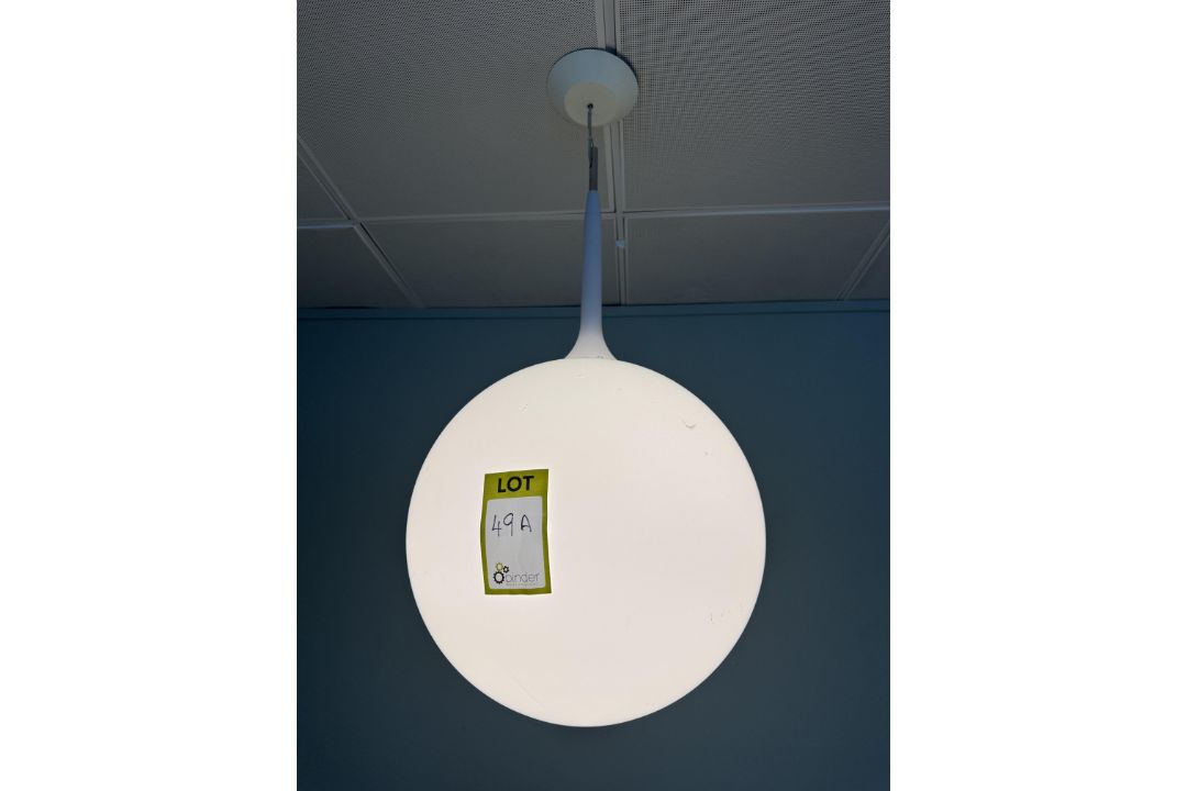 Frosted glass Ceiling Light (location in building: sixth floor) - Image 1 of 2