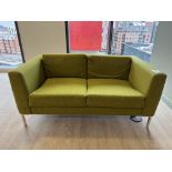 Lyndon Design upholstered 2-seater Sofa, green, 1400mm x 800mm (location in building: sixth floor)
