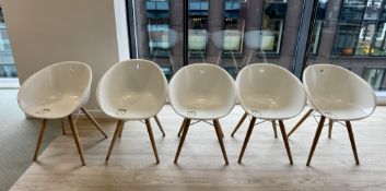 5 Pedrali Gliss tub type Meeting Chairs, white (location in building: sixth floor)