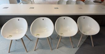 4 Pedrali Gliss tub type Meeting Chairs, white (location in building: sixth floor)