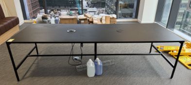 Meeting Table, 2700mm x 100mm x 720mm, black, with cable management (location in building: sixth