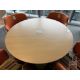 Beech effect circular Meeting Table, 1200mm diameter x 700mm, with upholstered base and 4 - Image 2 of 6