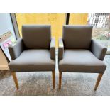 2 upholstered Reception Armchairs, grey (location in building: sixth floor room explorer)