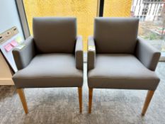 2 upholstered Reception Armchairs, grey (location in building: sixth floor room explorer)