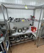Wire 4-shelf Rack, 1210mm x 460mm x 1750mm (location in building: first floor)