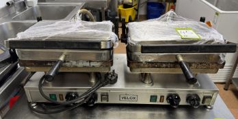 Velox twin station Panini Press, 240volts (location in building: first floor)