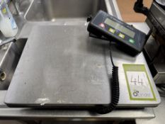 Stainless steel Scale, with digital read out, 200kg x 50g (location in building: first floor)